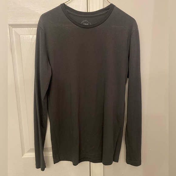 True Classic Gray Long Sleeve Shirt - Picture 1 of 2